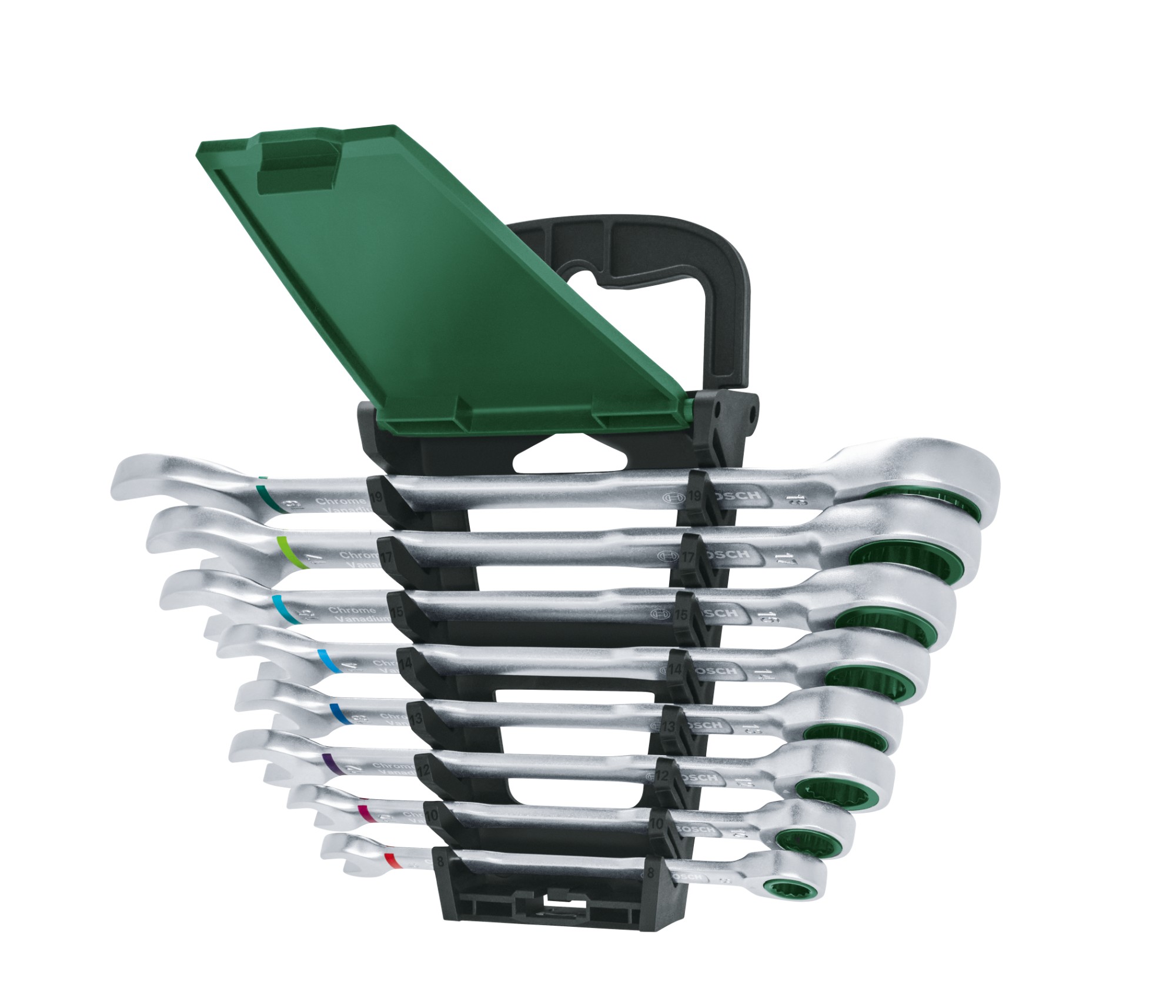 Set de llaves de carraca combinadas, 8 piezas