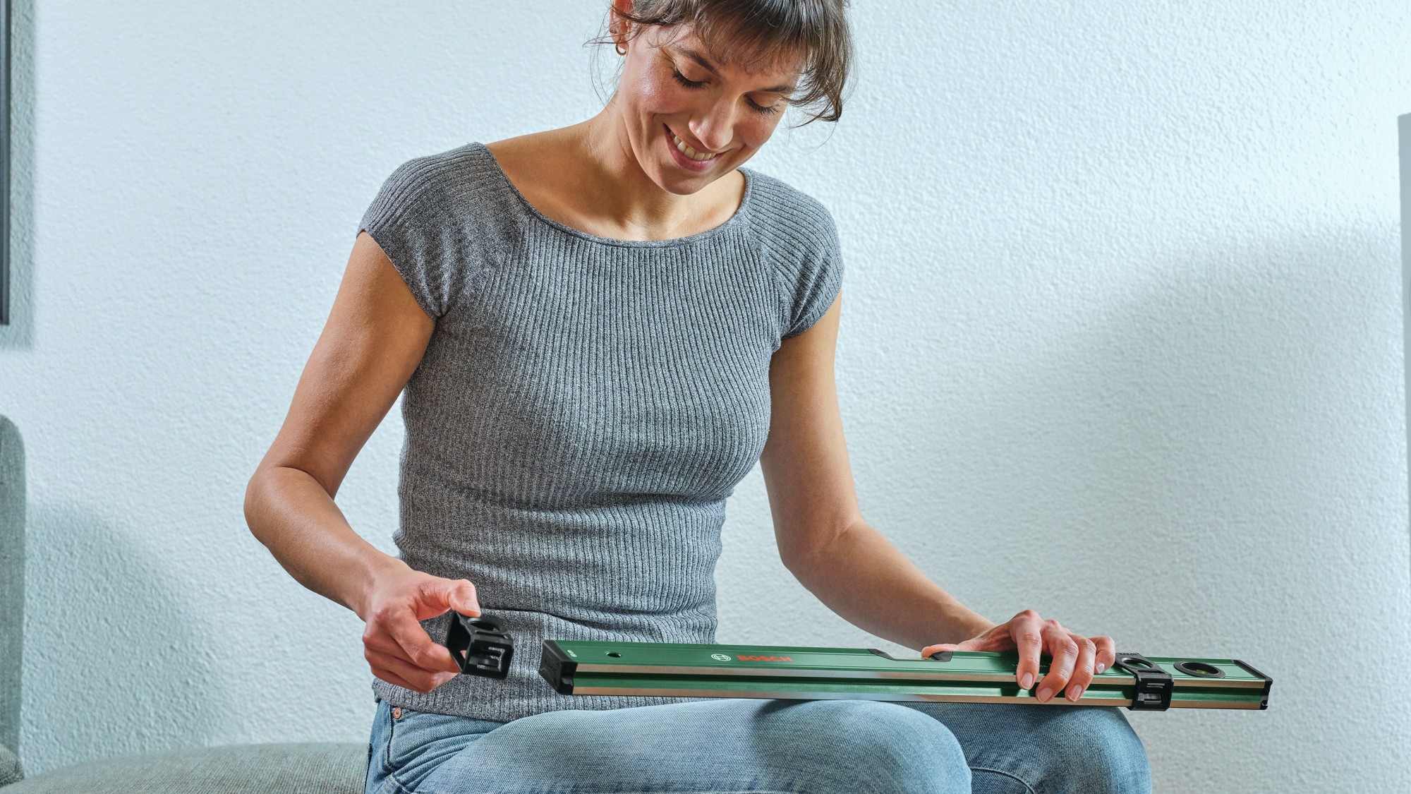 Nivel de burbuja de 60 cm + marcadores deslizantes