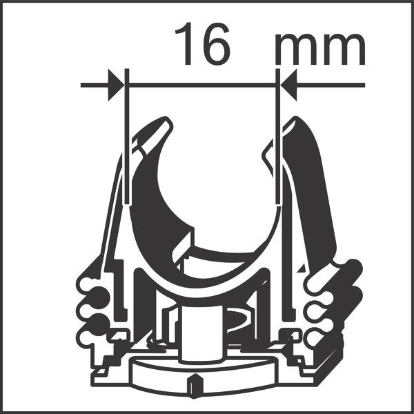 Clip para conducto PRO EPC, 16 mm