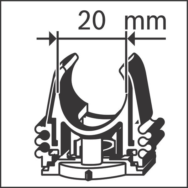 Clip para conducto PRO EPC, 20 mm