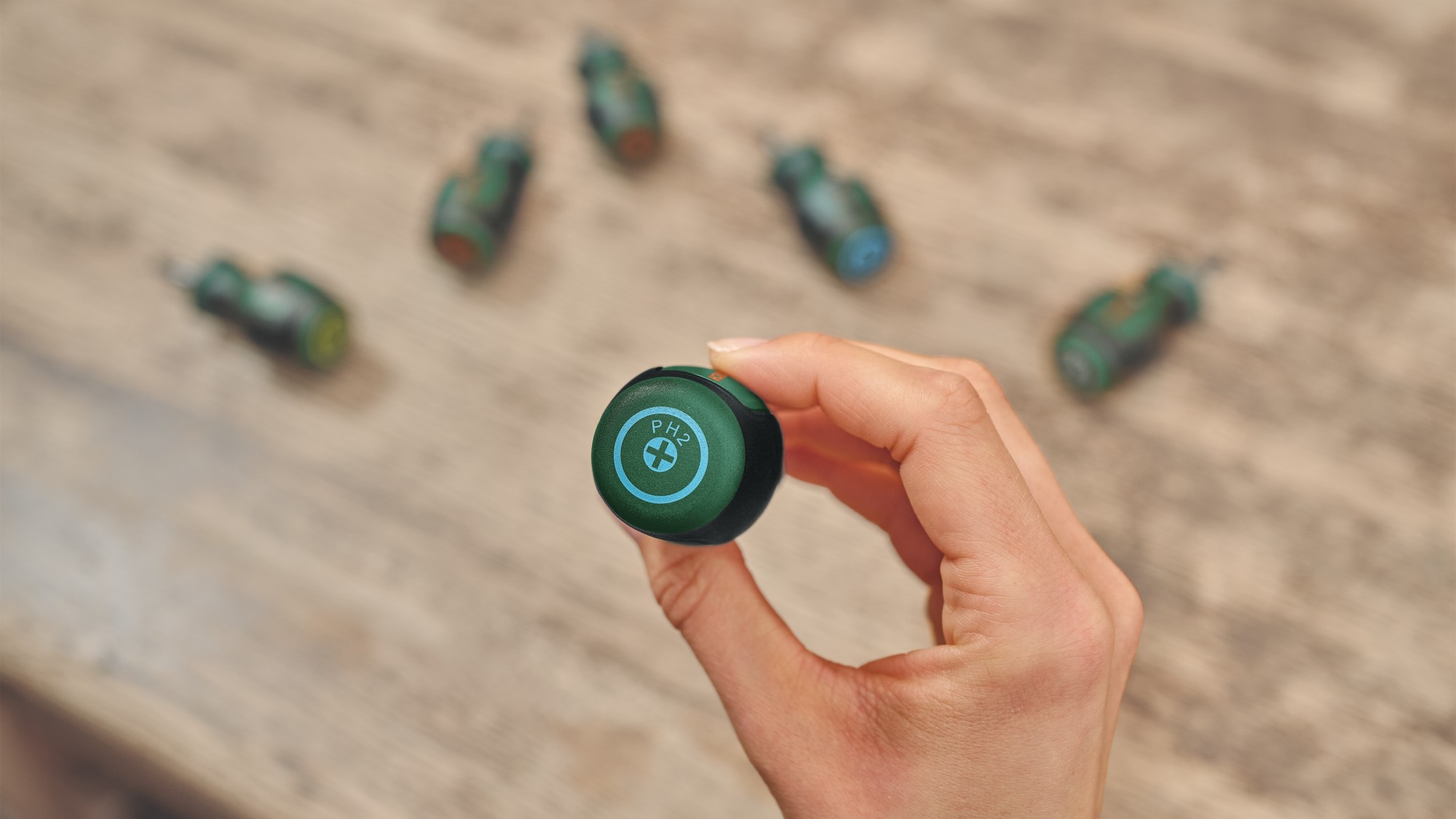 Set de seis destornilladores cortos