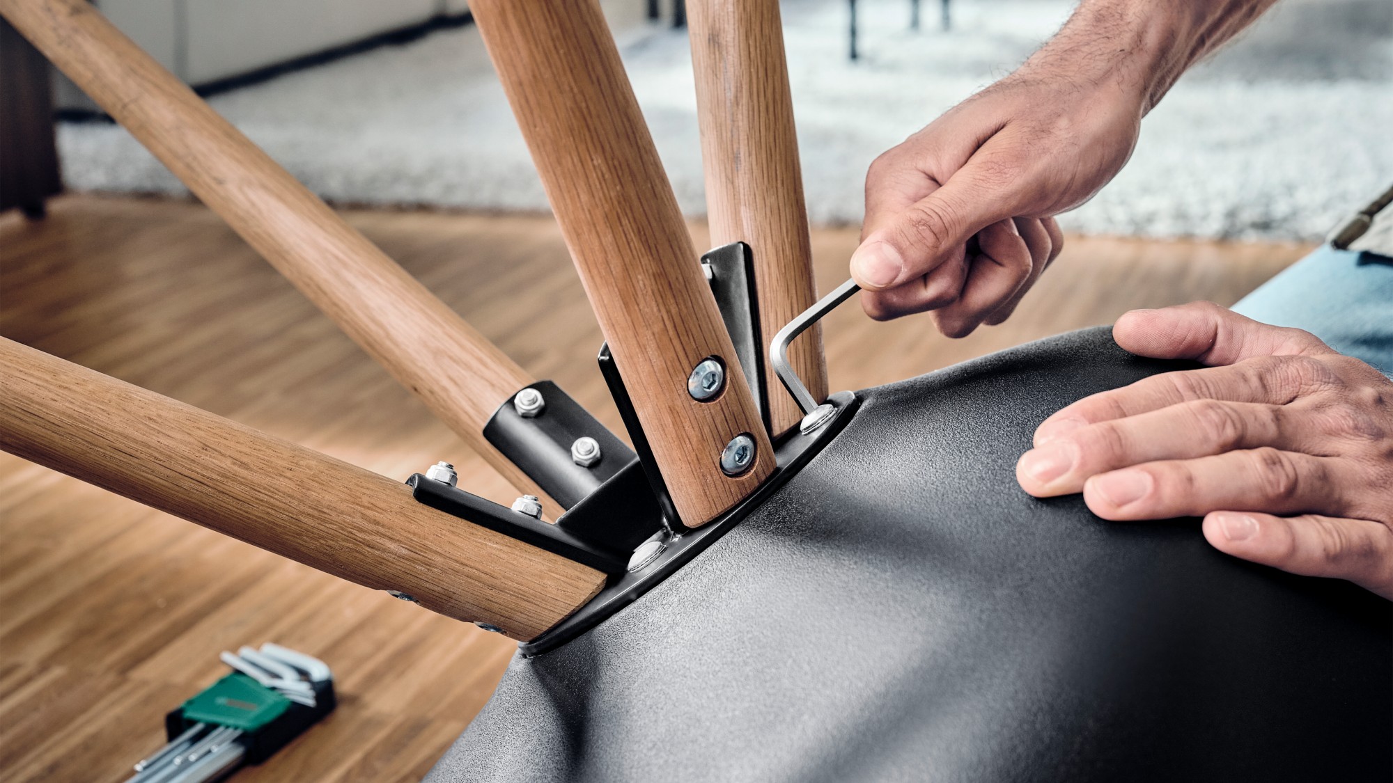 Juego de llaves hexagonales, 9 piezas