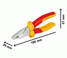 Alicate combinado VDE, 180 mm