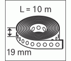 Correa de metal PRO FMS-19, 10 m x 19 mm