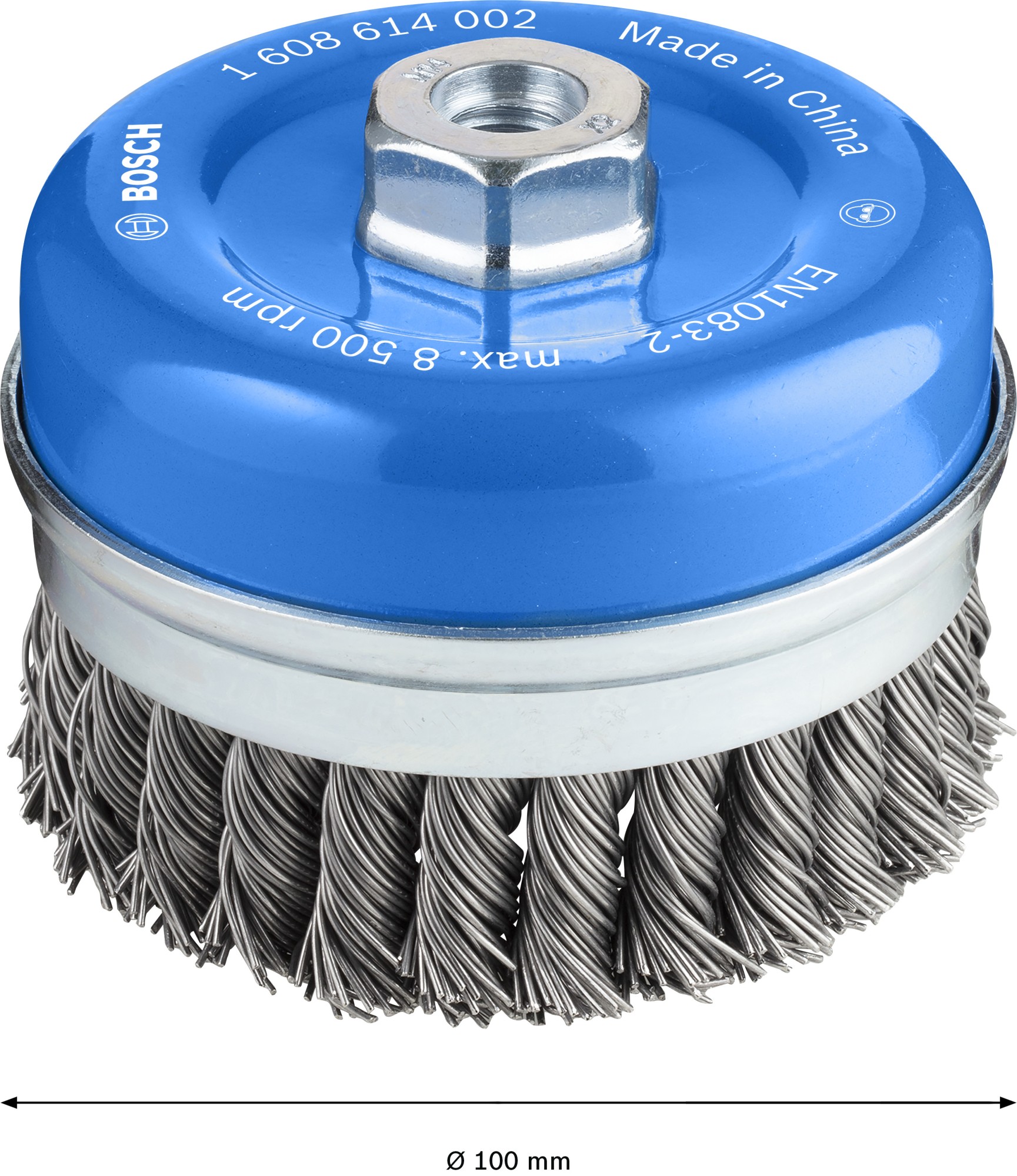 Cepillo de vaso PRO Metal heavy, 100 x 0,8 mm, rosca