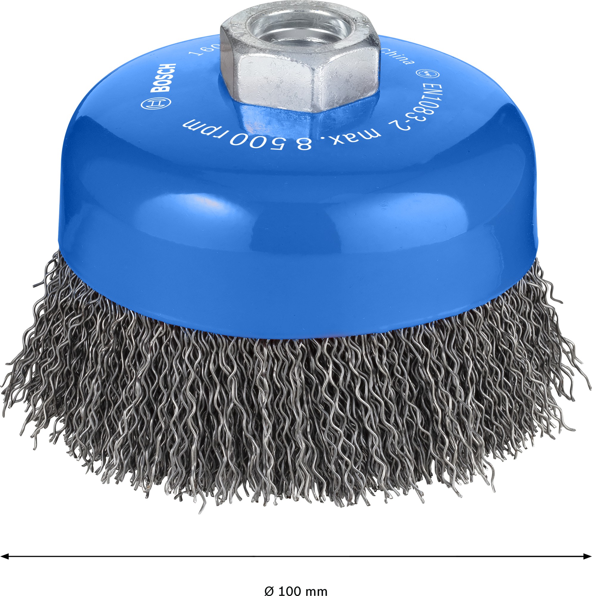 Cepillo de vaso PRO Metal clean, 100 x 0,5 mm, rosca