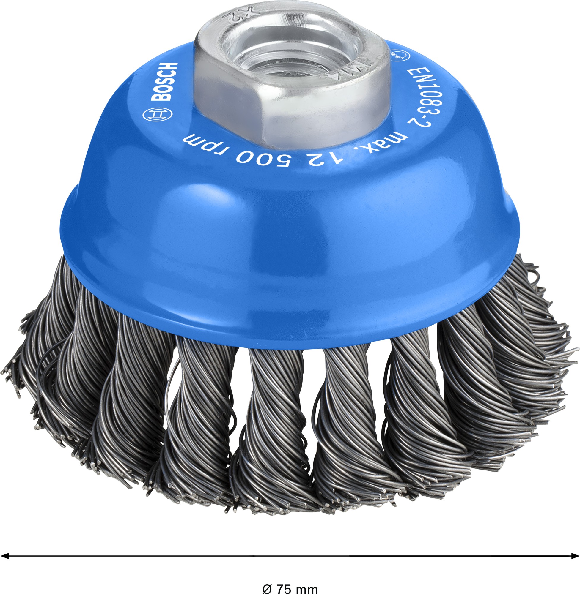 Cepillo de vaso PRO Metal heavy, 75 x 0,5 mm, rosca