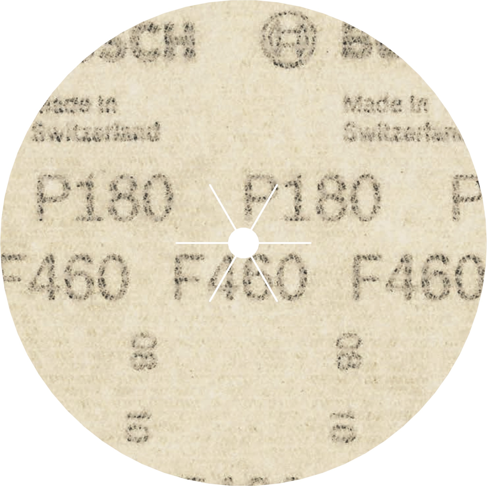 Hoja de lija PRO F460, G40, G60, G80, G120, G180, 125 mm, 10 unidades