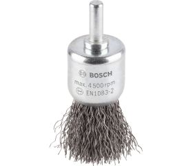 Cepillo de acabado de alambre ondulado PRO Metal Clean para taladros/atornilladores rotativos y de impacto, vástago de inserción cilíndrico