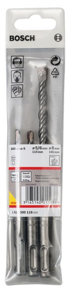 Juego de 3 brocas para martillos perforadores SDS plus-5