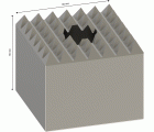 Cabeza de martillo de bujarda de acero PRO SDS max-4C, 60 x 60 mm