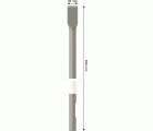 Cincel plano PRO HEX 19-4C, 25 x 300 mm