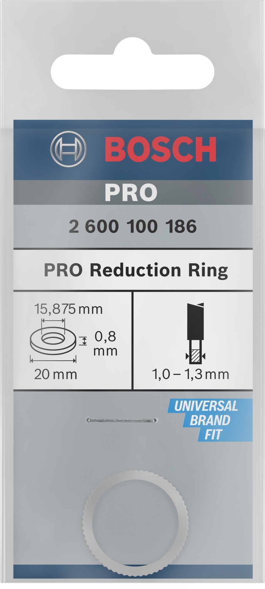 Anillo reductor para hoja de sierra circular PRO, 20 x 0,8 x 15,875 mm