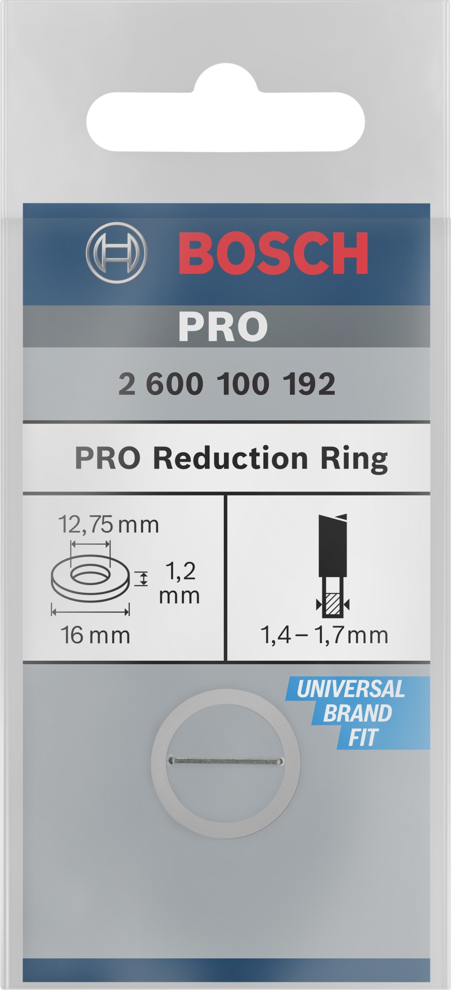 Anillo reductor para hoja de sierra circular PRO, 16 x 1,2 x 12,75 mm