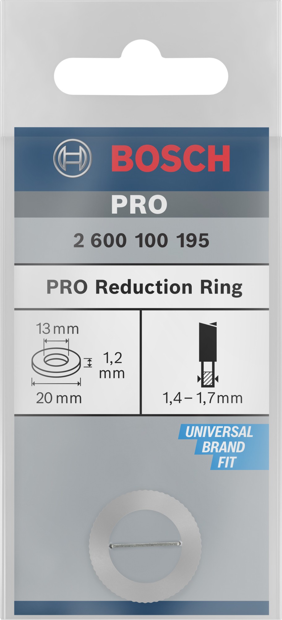 Anillo reductor para hoja de sierra circular PRO, 20 x 1,2 x 13 mm