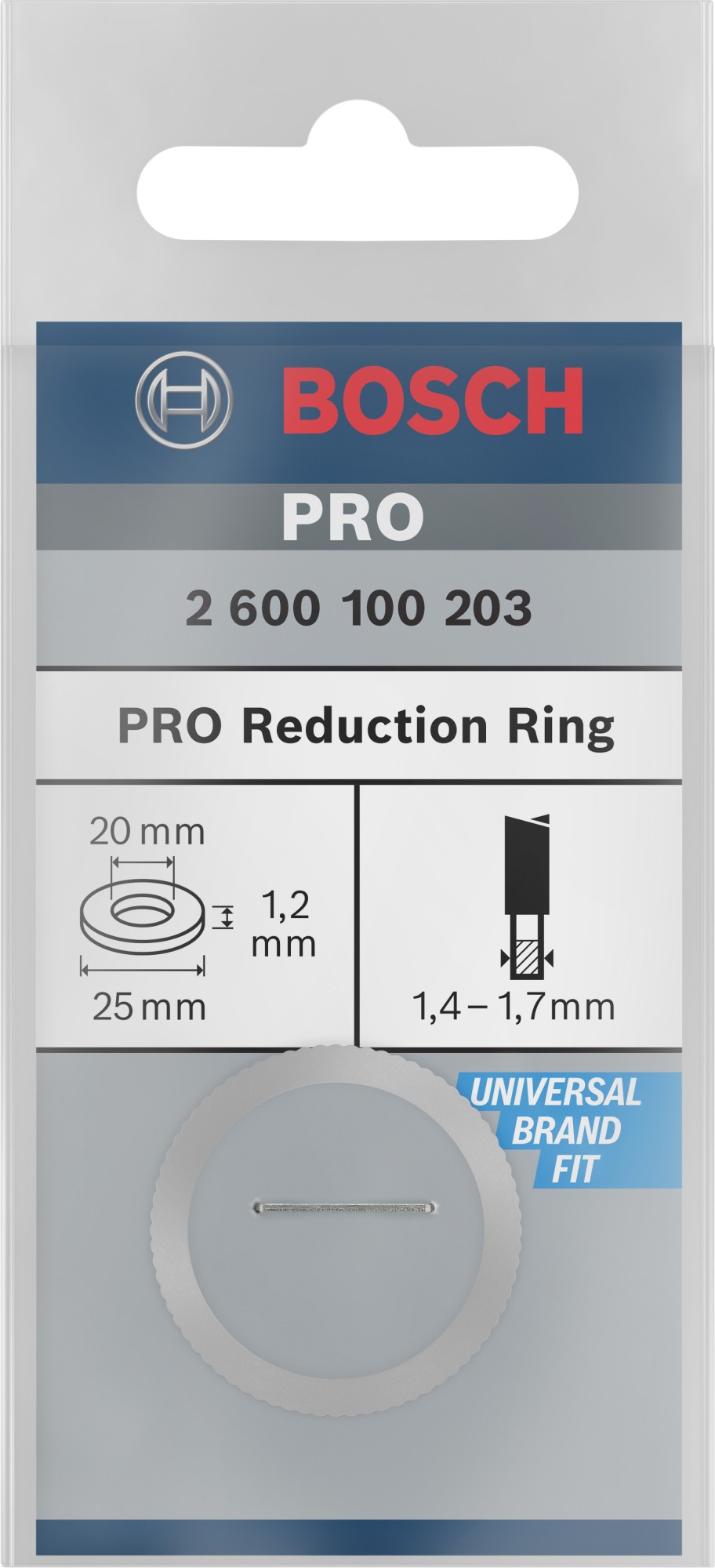 Anillo reductor para hoja de sierra circular PRO, 25 x 1,2 x 20 mm