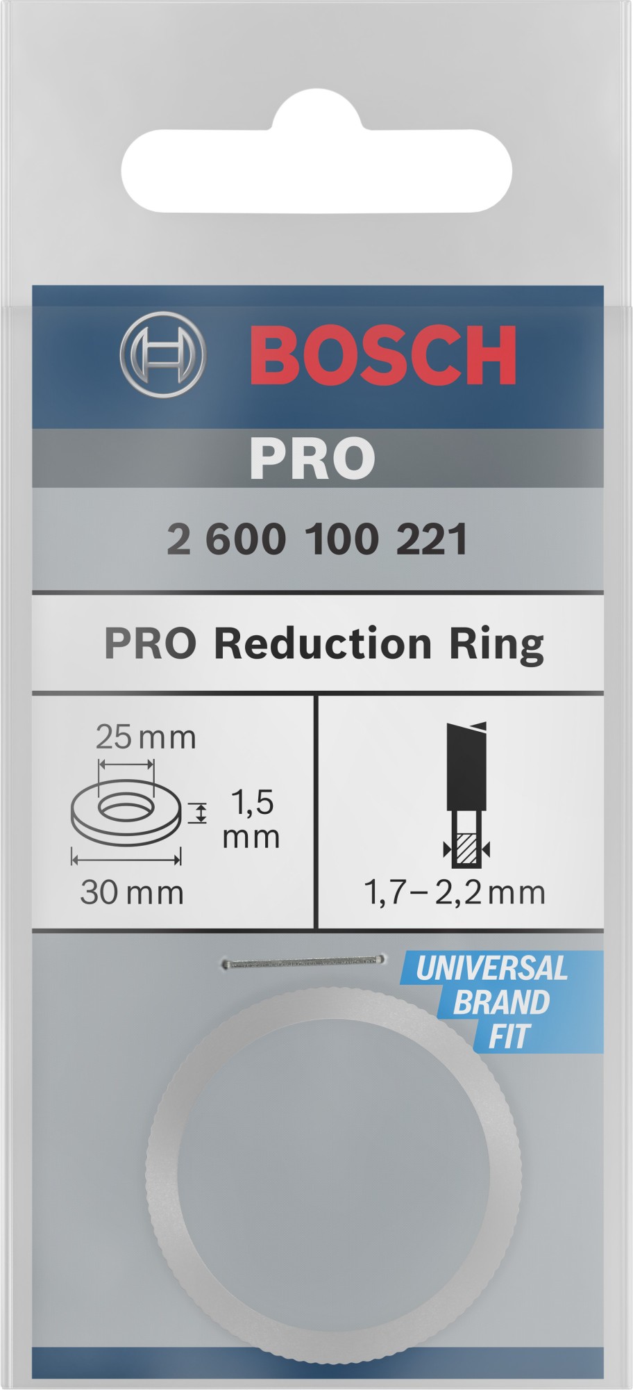 Anillo reductor para hoja de sierra circular PRO, 30 x 1,5 x 25 mm