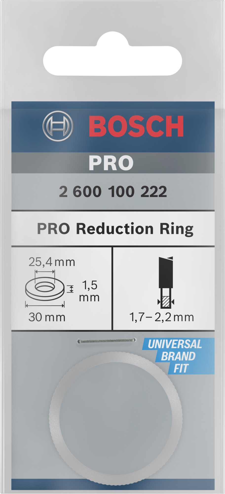 Anillo reductor para hoja de sierra circular PRO, 30 x 1,5 x 25,4 mm