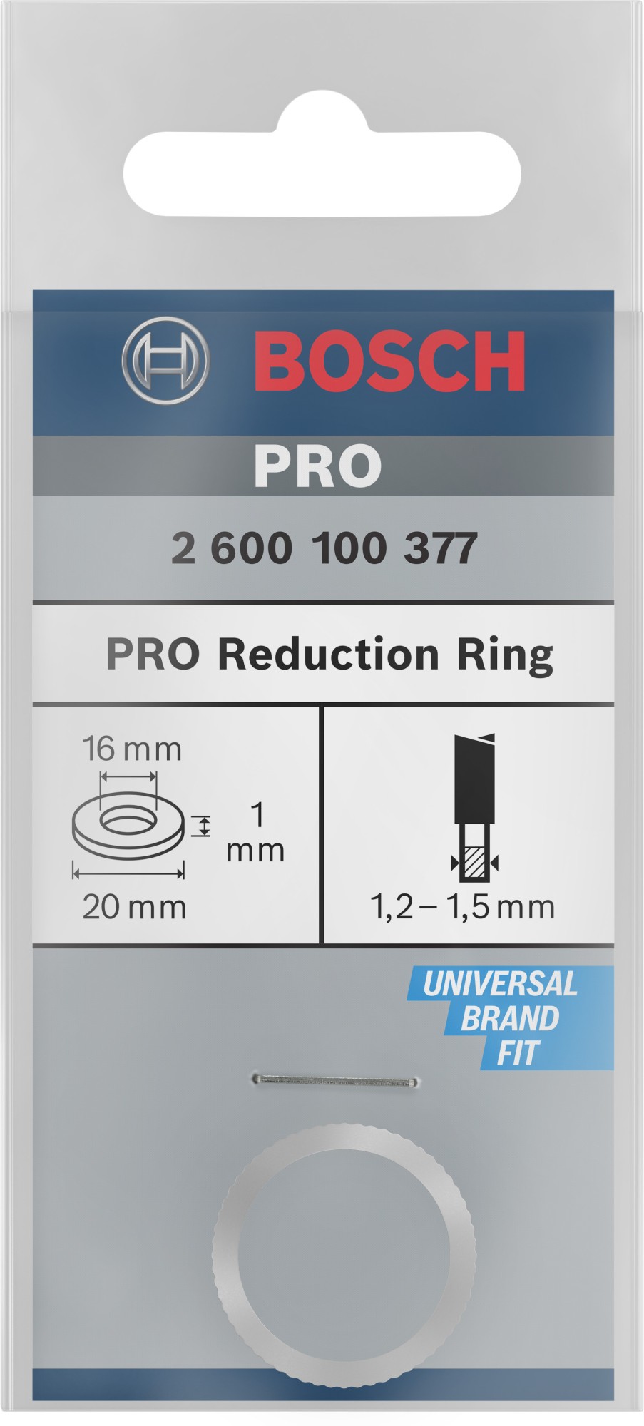 Anillo reductor para hoja de sierra circular PRO, 20 x 1 x 16 mm