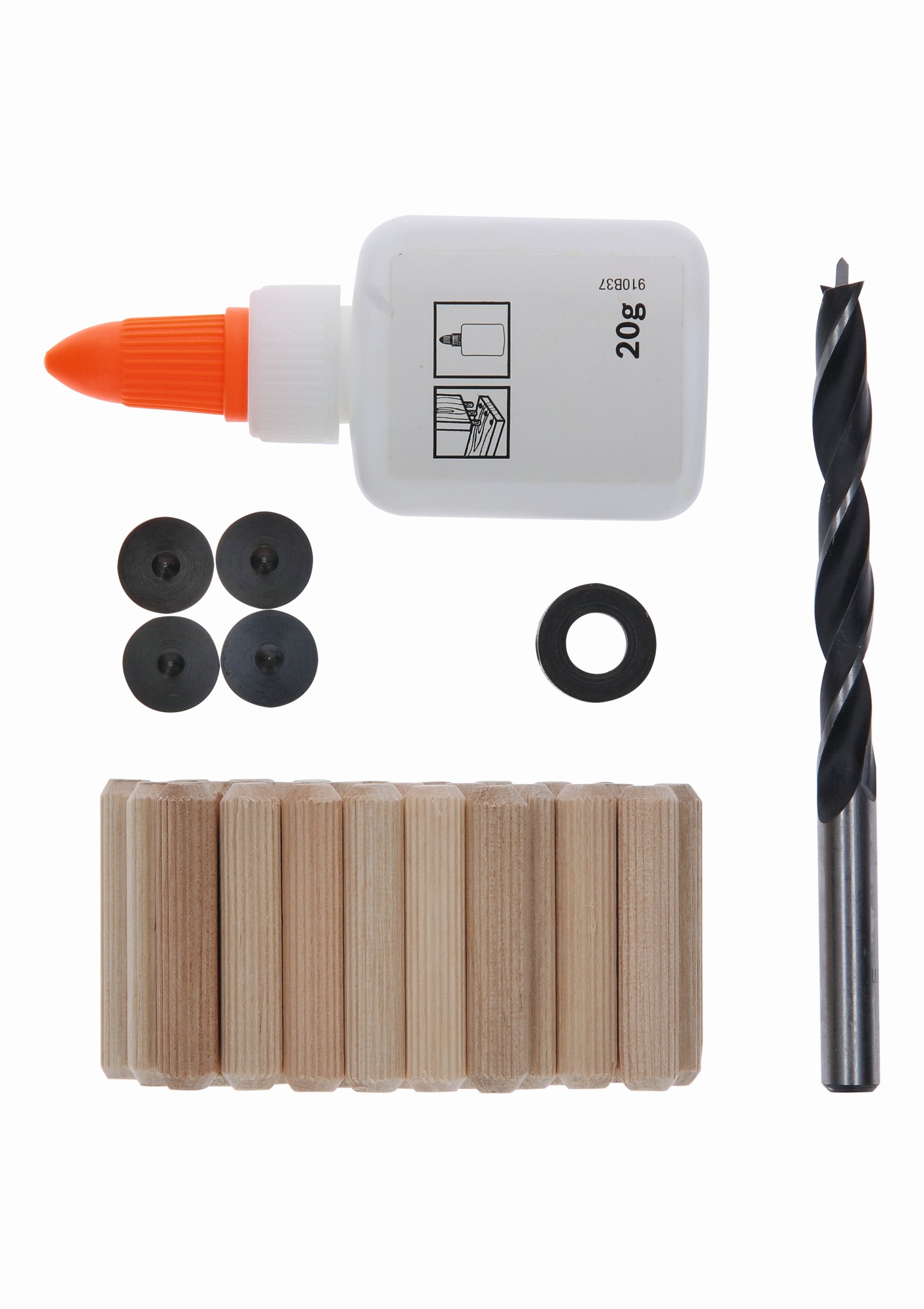 Set de tacos de madera, 32 unidades, de 8 mm