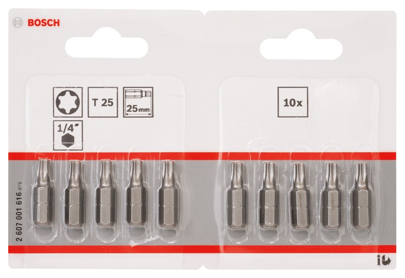 Punta de atornillar extra dura. T25, 25 mm
