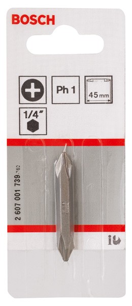 Lámina doble de destornillador. PH1; PH1; 45 mm