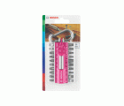 Set de puntas de atornillar de 21 piezas con mosquetón (fucsia)