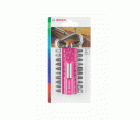 Set de puntas de atornillar de 21 piezas con mosquetón (fucsia)
