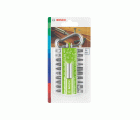 Set de puntas de atornillar de 21 piezas con mosquetón (verde claro)