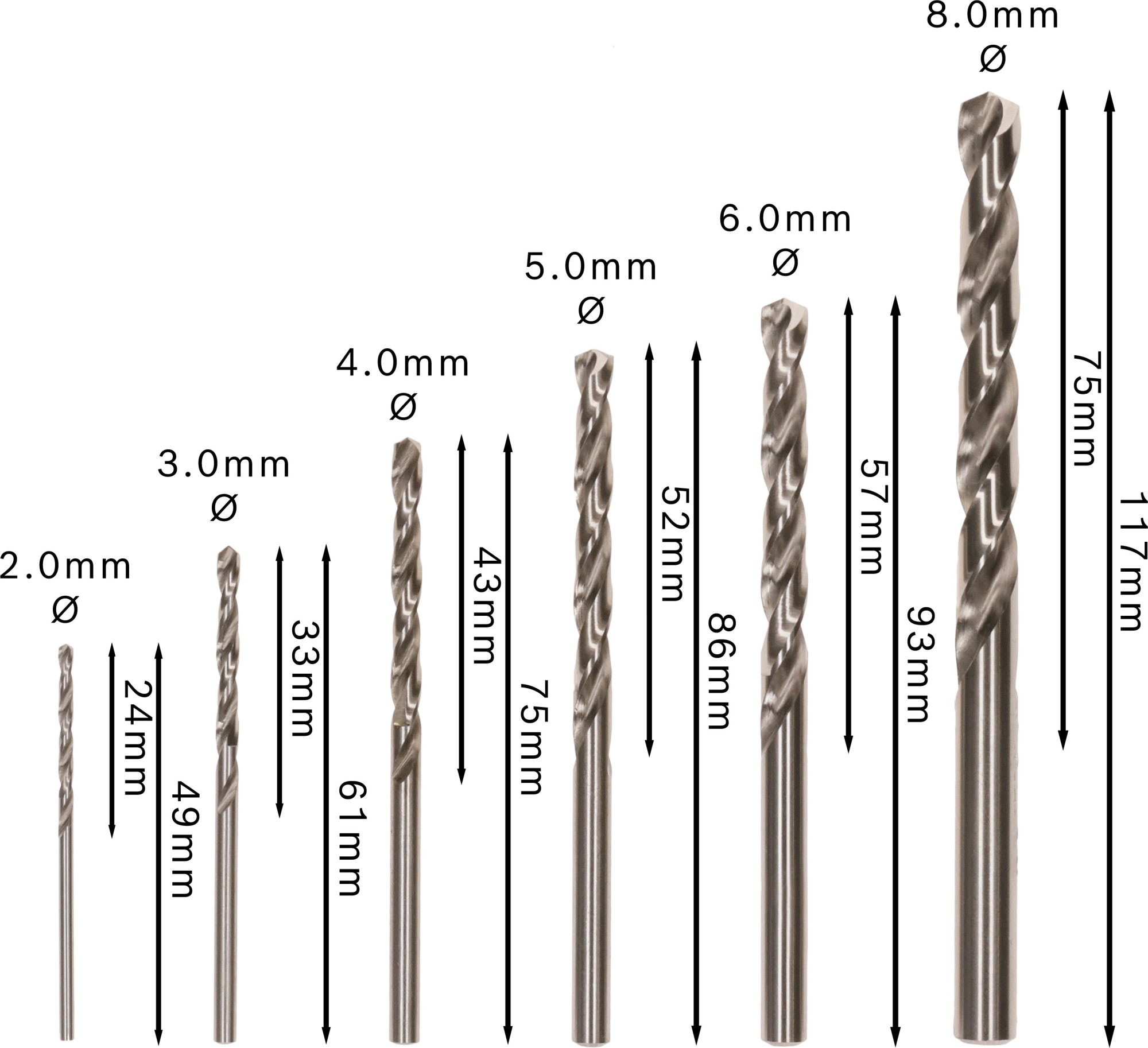 Set de brocas helicoidales PRO Metal HSS-G, 6 uds.