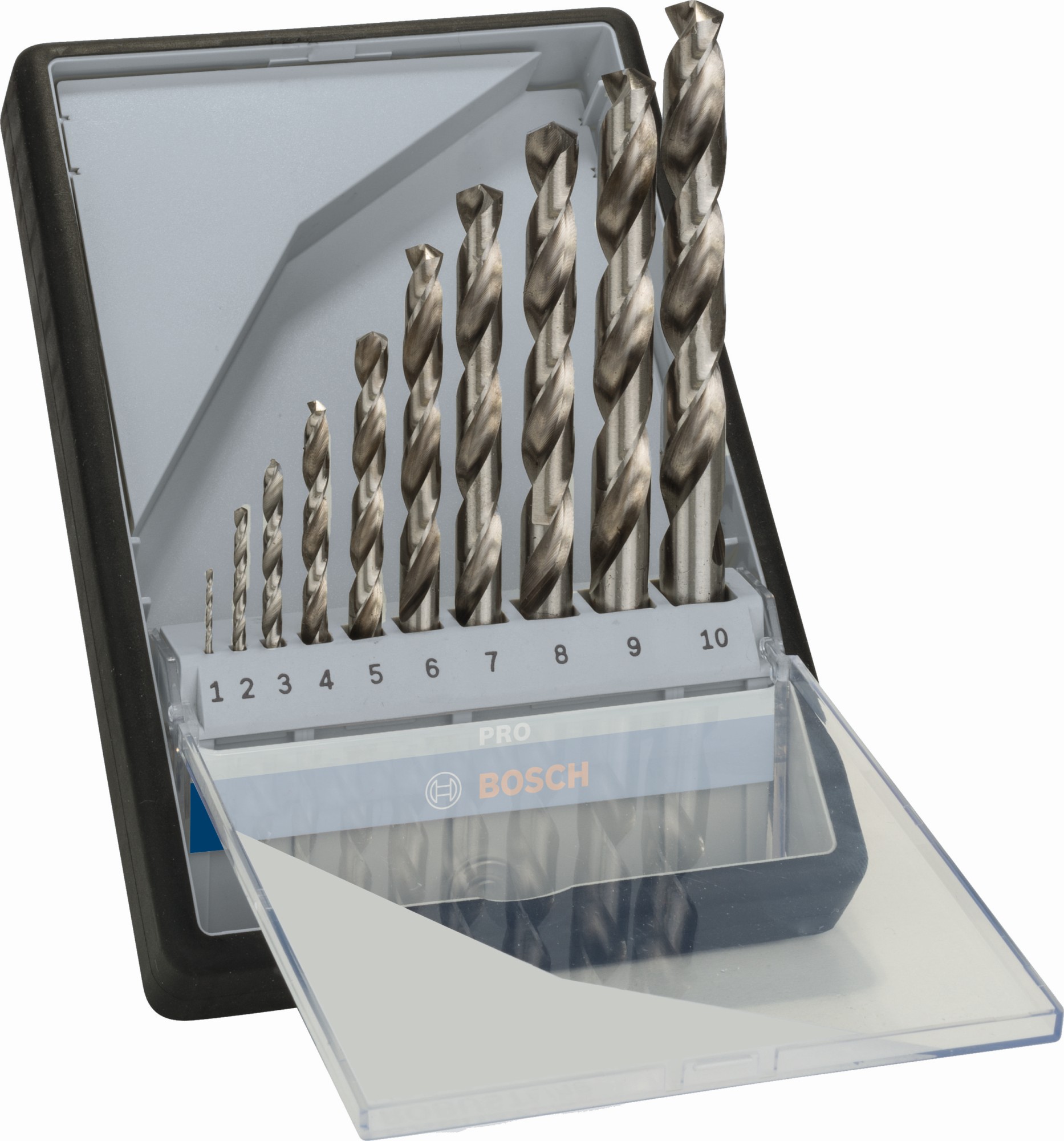 Set de brocas helicoidales PRO Metal HSS-G, 10 uds.