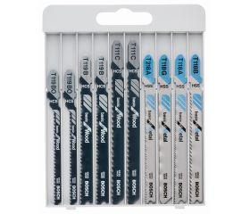 Sets de 10 hojas de sierra de calar Basic for Wood and Metal con vástago de inserción en T