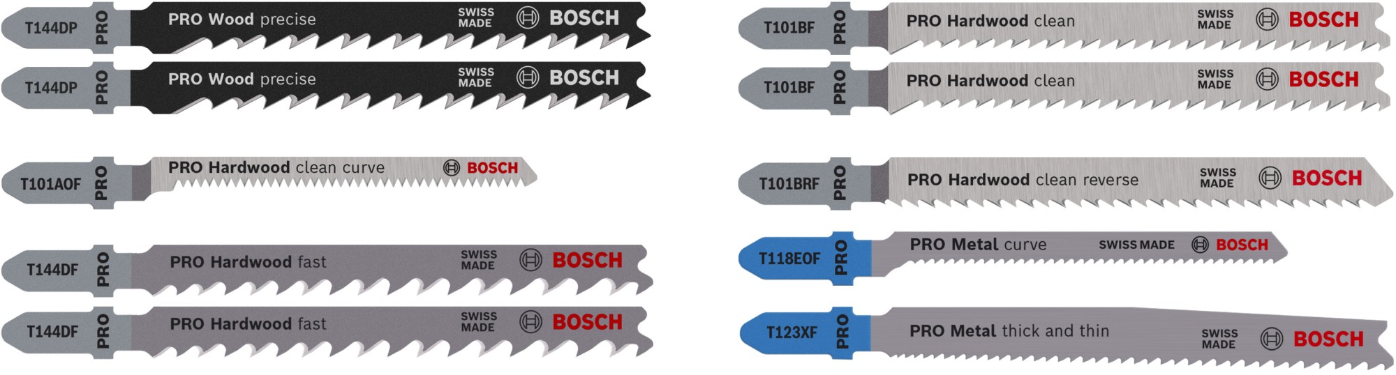 Set PRO Wood and Metal, 100 mm, 10 unidades