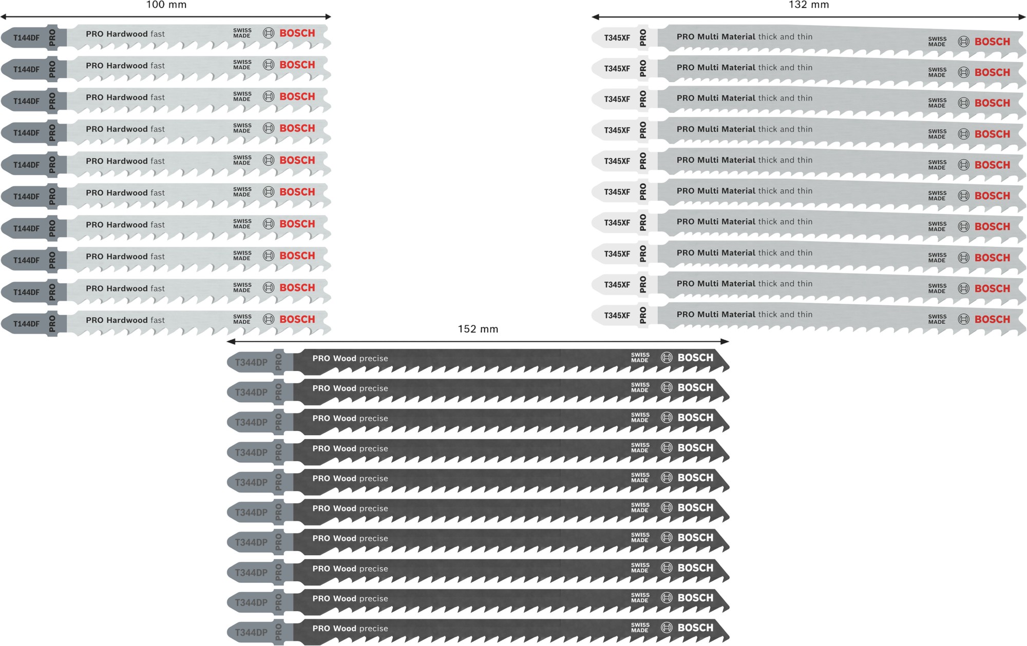 Set PRO Wood and Metal Rough Cut, 100 mm, 30 unidades