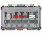 Set de brocas fresadoras rectas PRO, vástago de 6 mm, 6 unidades