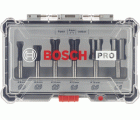 Set de brocas fresadoras rectas PRO, vástago de 8 mm, 6 unidades
