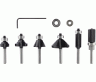 Set de brocas fresadoras para recortes y bordes PRO, vástago de 6 mm, 6 unidades