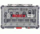 Set de brocas fresadoras para recortes y bordes PRO, vástago de 8 mm, 6 unidades