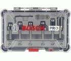 Set de brocas fresadoras para recortes y bordes PRO, vástago de 8 mm, 6 unidades