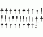 Set mixto de brocas fresadoras PRO, vástago de 6 mm, 30 unidades