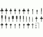 Set mixto de brocas fresadoras PRO, vástago de 8 mm, 30 unidades