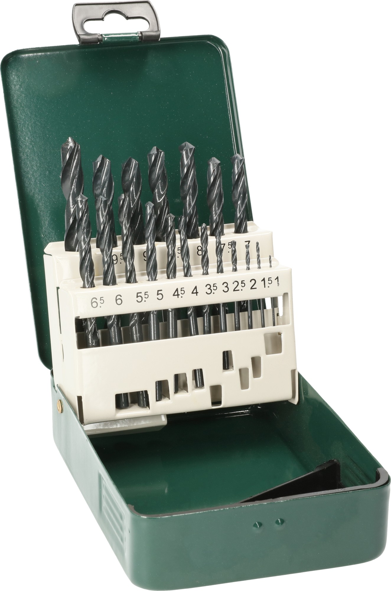 Set con 19 brocas HSS-R para metal