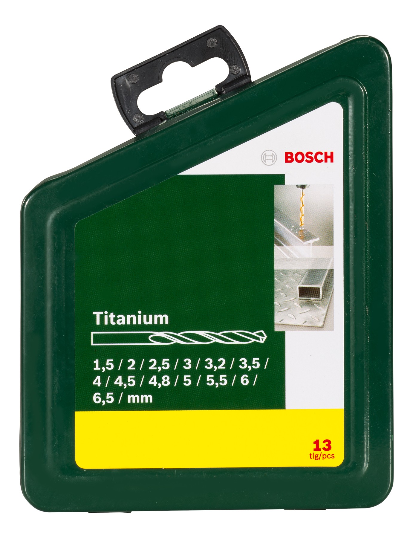 Set con 13 brocas HSS-TiN para metal