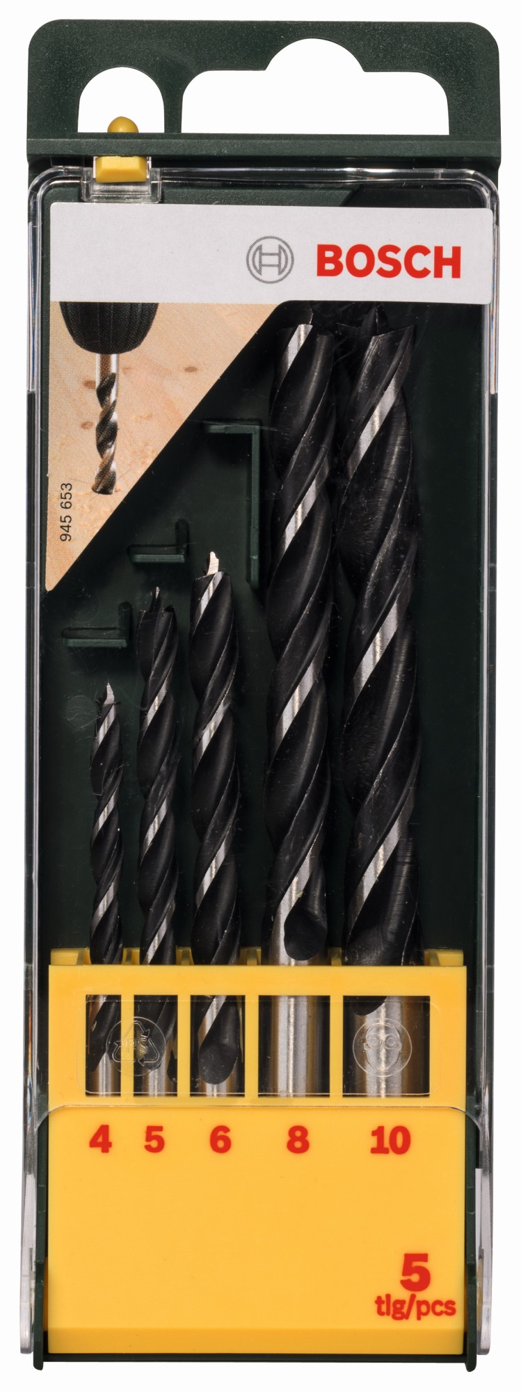 Set con 5 brocas para madera