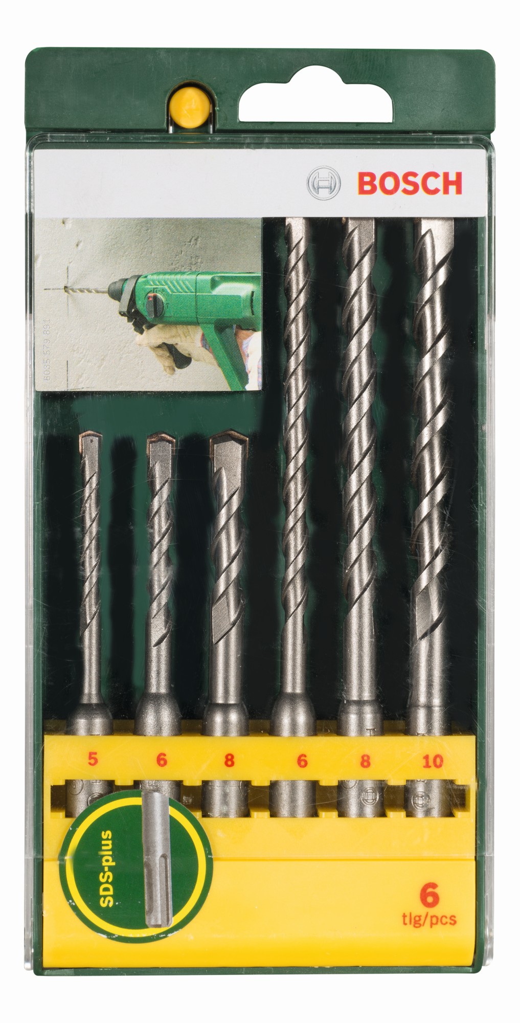 Set de brocas para martillo SDS plus de 6 piezas