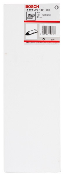 Placa lijadora alargada