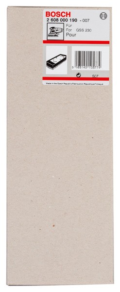 Placa lijadora alargada