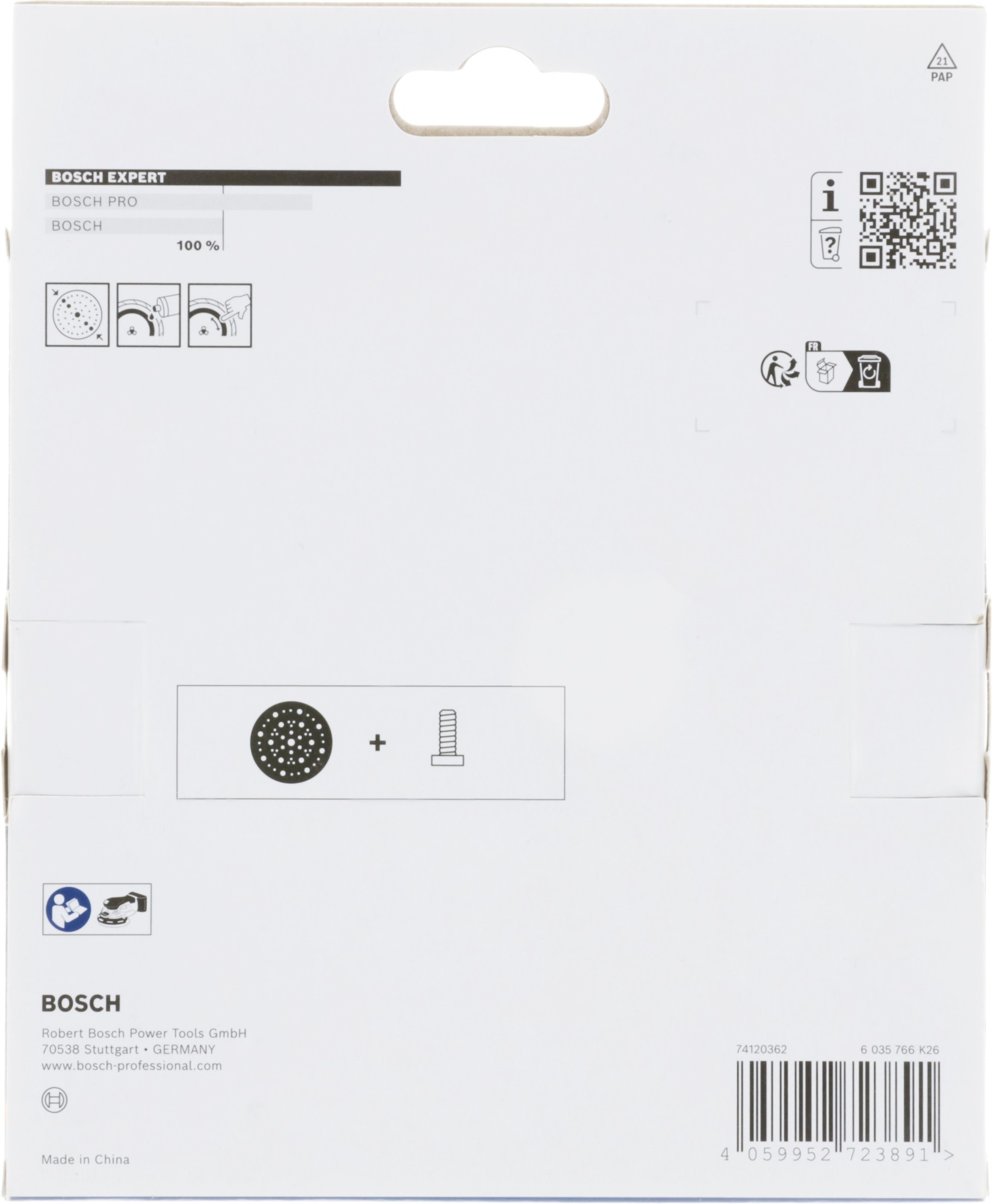 Plato de lija EXPERT Multihole, mediano, 150 mm, GEX 18V-150-3