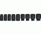 PRO Impact Socket Set, 1/4", estándar, 9 unidades