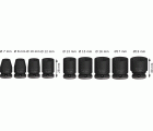 PRO Impact Socket Set, 3/8", estándar, 9 unidades